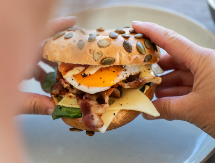 Bacon & Egg Bene Bagel for website
