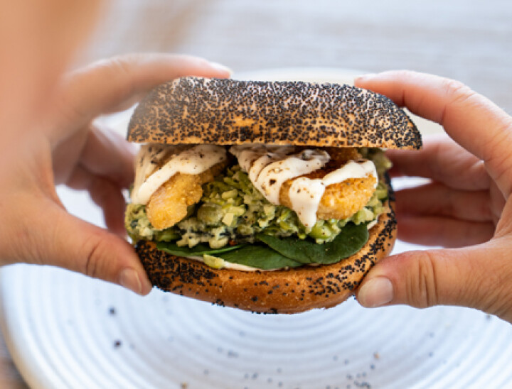 Vegan Chicken Bagel for website